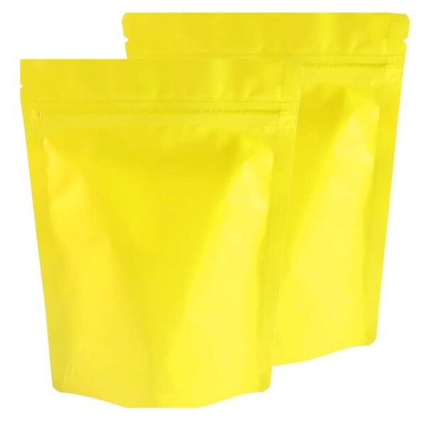 Custom Yellow Mylar Bags